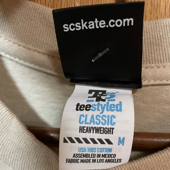 Santa Cruz Classic Dot Regular T-Shirt Cream/Tan/Red/Yellow Skateboarding Medium - Picture 9 of 11